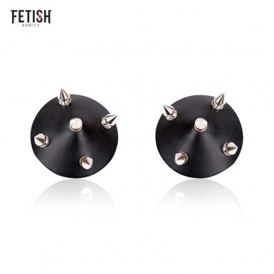 FETISH ADDICT Nipple Covers - invelisuri pentru sfarcuri negre cu varfuri