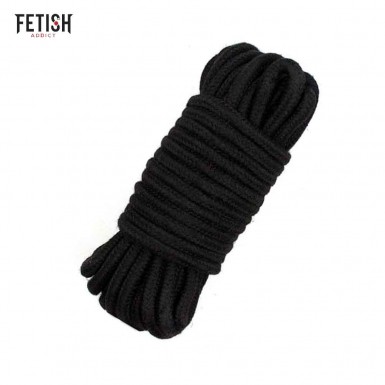 FETISH ADDICT Bondage Rope - black bondage cotton rope 10m
