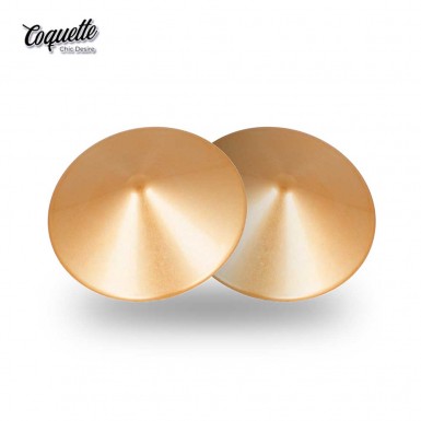 COQUETTE Chic Desire Nipple Covers - gold round shaped nipple covers