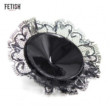FETISH ADDICT Nipple Covers - invelisuri pentru sfarcuri negre cu dantela