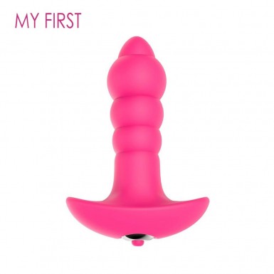 MY FIRST Taboo Vibrating Butt Plug - dop anal vibrator in roz