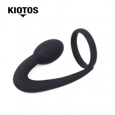 KIOTOS P-Spot Anal Lock - dop anal din silicon pentru prostata cu inel