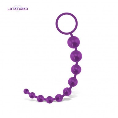 LATETOBED Anal Beads - G.Flex bendable thai anal beads in purple