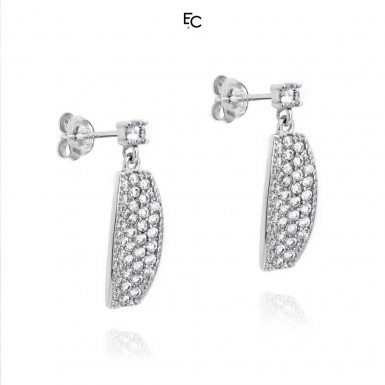 Sterling Silver Earrings with Zircon (02-1133W)