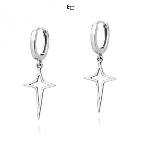 Sterling Silver Earrings with Cross pendant (02-1454)