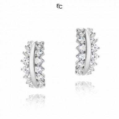 Sterling Silver Earrings with Zircon (02-1365)