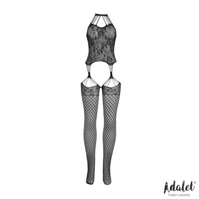 ADALET LINGERIE Julia Bodystocking - bodystocking cu portjartiere in negru