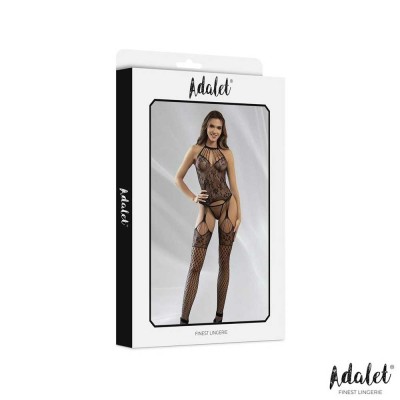 ADALET LINGERIE Julia Bodystocking - bodystocking cu portjartiere in negru