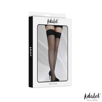 ADALET LINGERIE Rania Stockings | pret de la 52lei | dresuri tip plasa in negru cu dantela si banda aderenta din silicon | iLove