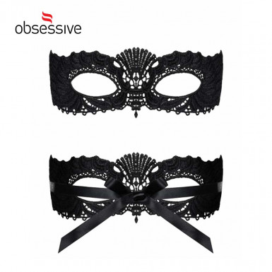 Eye Mask Obsessive A700 - masca pentru ochi neagra cu panglica elastica