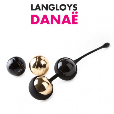 Langloys Danae Geisha Kegel Balls - bile pentu masaj vaginal luxoase in negru si auriu