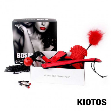 BDSM Starters kit by KIOTOS - set de 11 piese BDSM pentru incepatori in negru si rosu