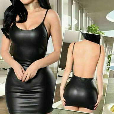 Violetta - rochita sexy mini neagra cu tanga