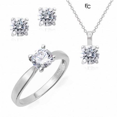 Set in sterling silver with white Zircon stones (01-2491WHT)