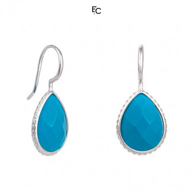 Sterling Silver Earrings with Turquoise (02-1306BLU)