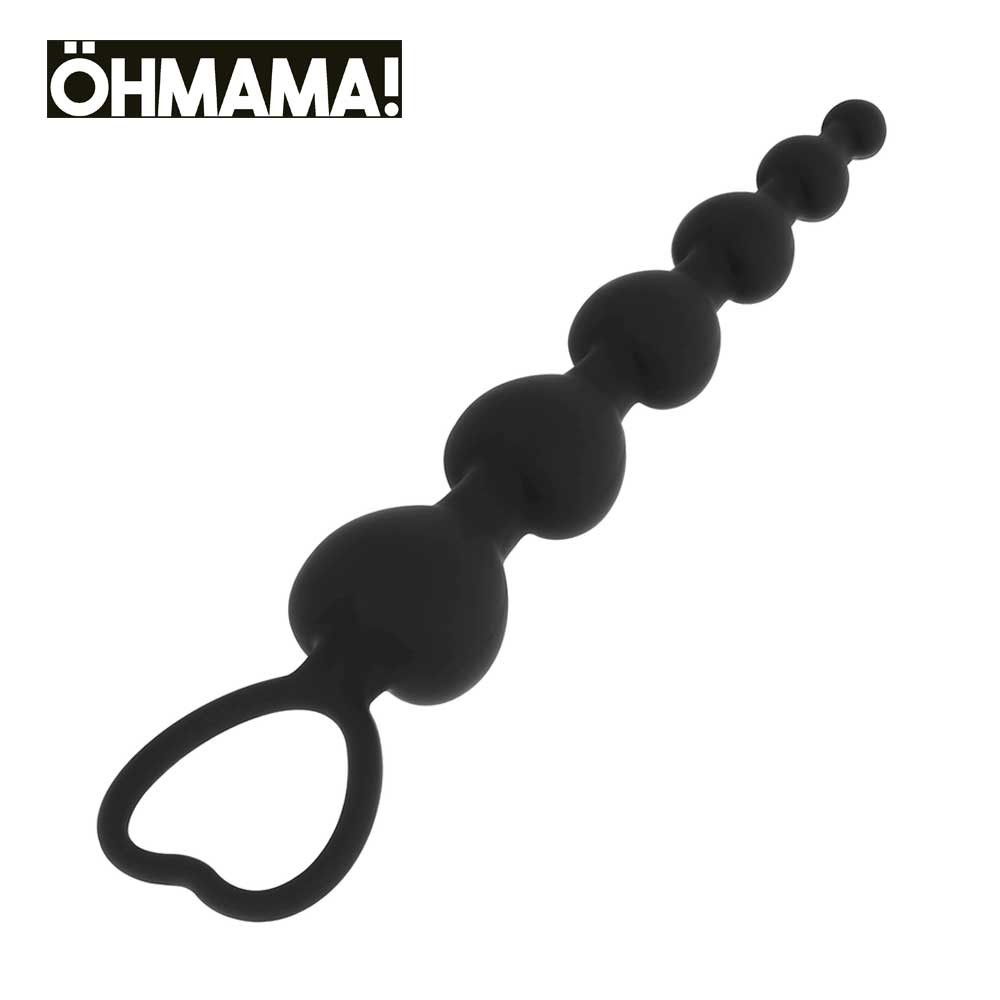 OHMAMA Silicone Anal Beads - bile anale din silicon 15cm