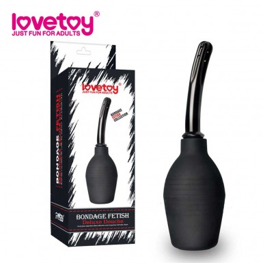 LOVETOY Anal Douche Deluxe Black - quality rubber black anal douche