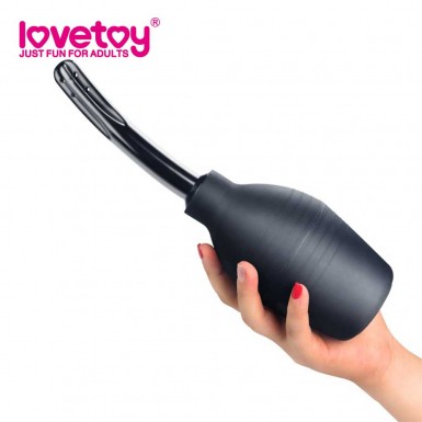 LOVETOY Anal Douche Deluxe Black - quality rubber black anal douche