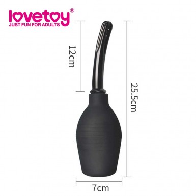 LOVETOY Anal Douche Deluxe Black - quality rubber black anal douche