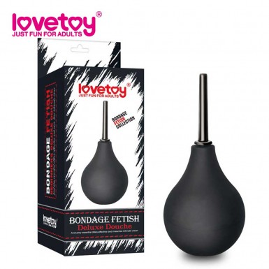 LOVETOY Anal Douche Black - quality rubber black anal douche