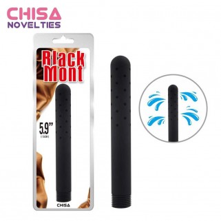CHISA Black Mont Anal Enema 360º - irigator anal negru pentru dus de POM de calitate
