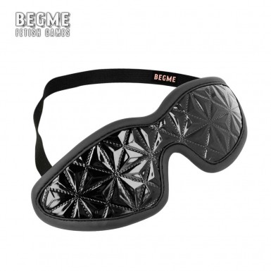 BEGME Black Edition Premium Blind Mask - masca premium de ochi din material vegan in negru